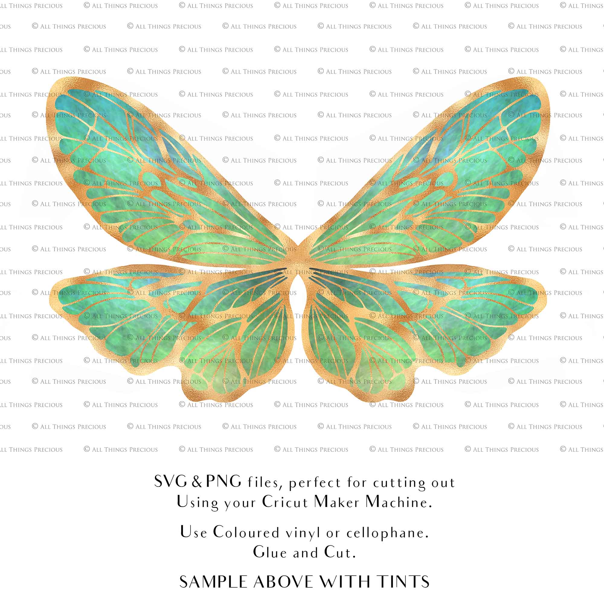 SVG & PNG Fairy Wing files for Cricut or Silhouette Cameo Cutting Machine. To create wearable fairy wings, in adult or children sizes. Simply load the design into design space for Cricut, re size and you are set to go!  These are Individual Wing Pieces, for you to cut and assemble. This is a DIGITAL product.